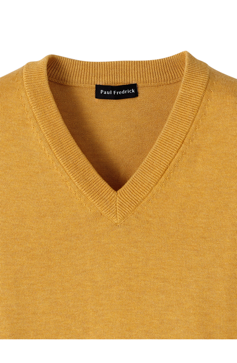 Paul Fredrick Supima Cotton Vest, Alternate, color, Mustard