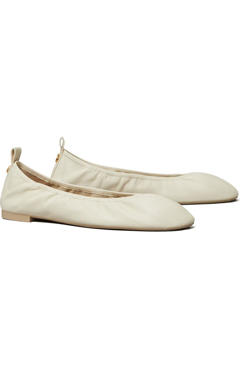 Tory Burch Eddie 2.0 Ballet Flat, Main, color, Light Cream