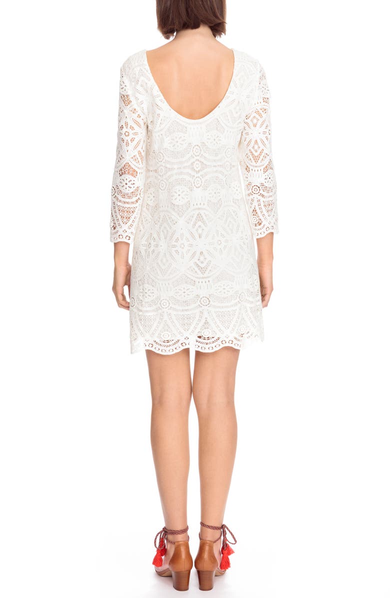 Sézane Sarah Lace Shift Dress, Alternate, color, 