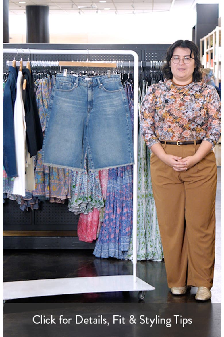 Good Standard Frayed Denim Bermuda Shorts video