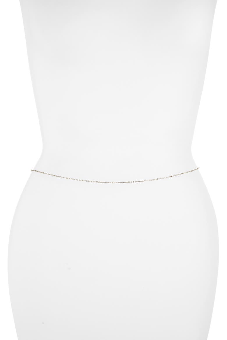 Slim Belly Chain, Main, color, SILVER
