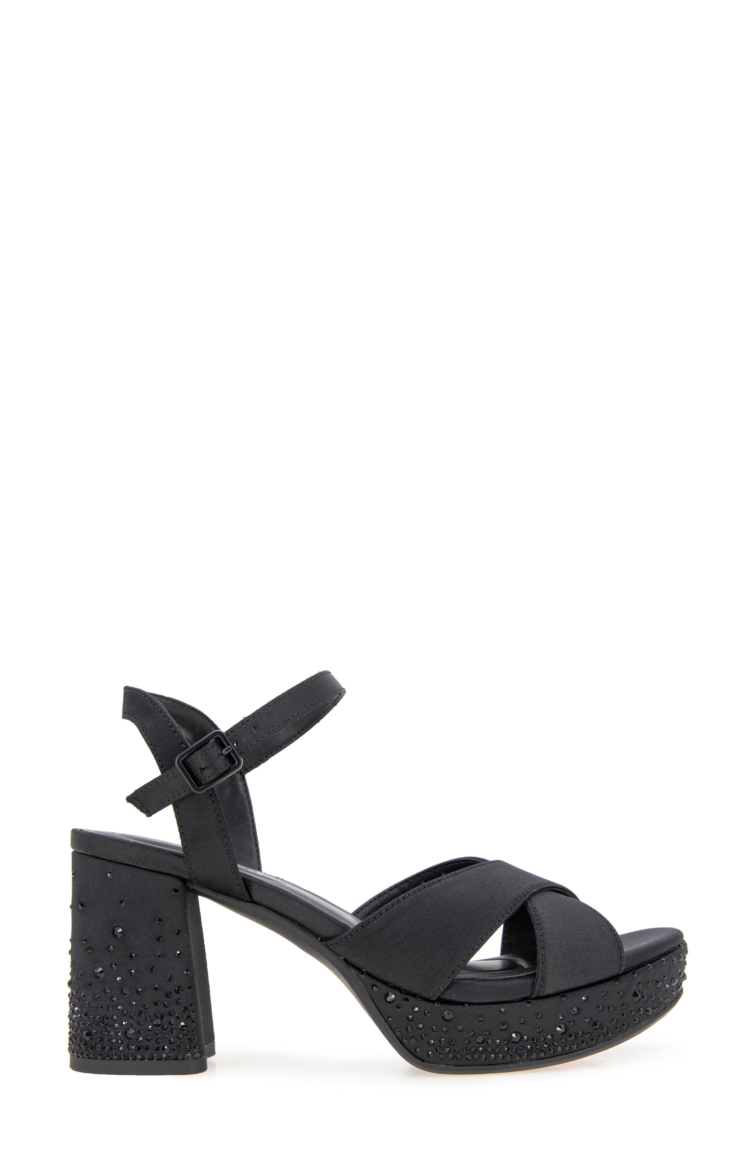 Reaction Kenneth Cole Reeva Platform Sandal, Alternate, color, Black Silk