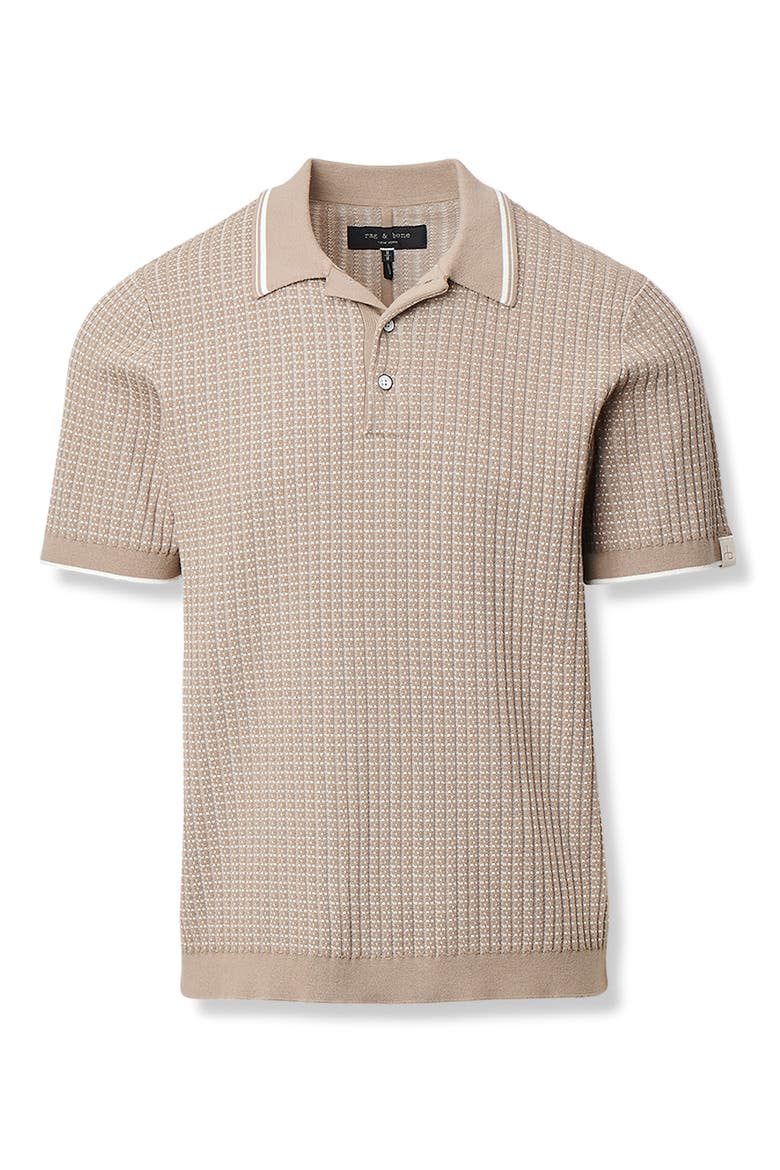 Harvey Rib Polo Sweater, Alternate, color, GREY