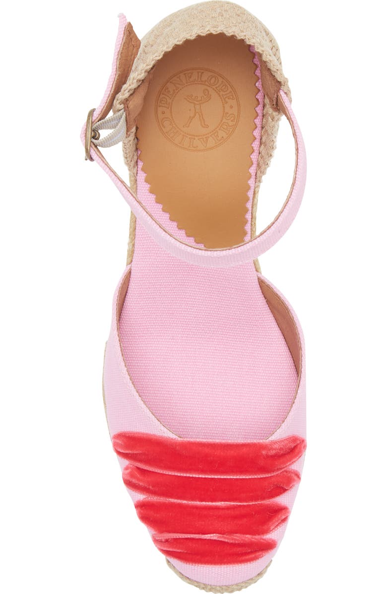 Penelope Chilvers Dali Ankle Strap Espadrille, Alternate, color, Pink/ Peony