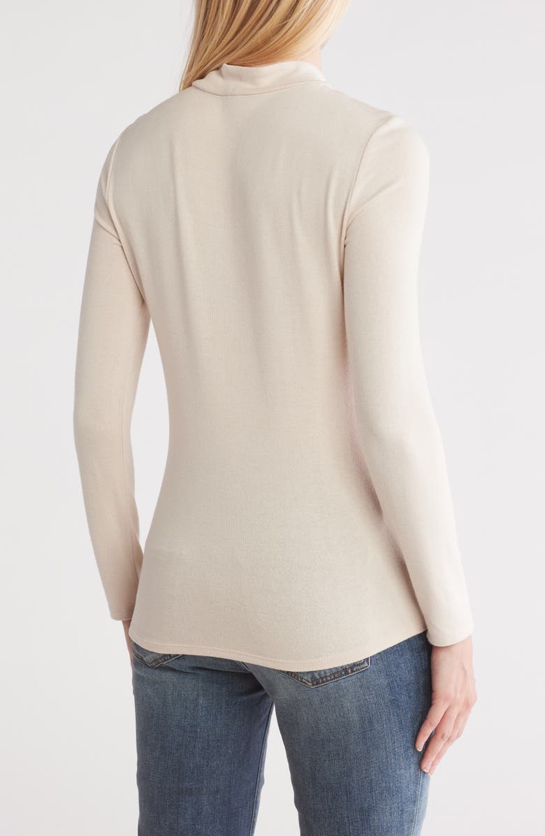 T Tahari Mock Neck Knit Jersey Top, Alternate, color,