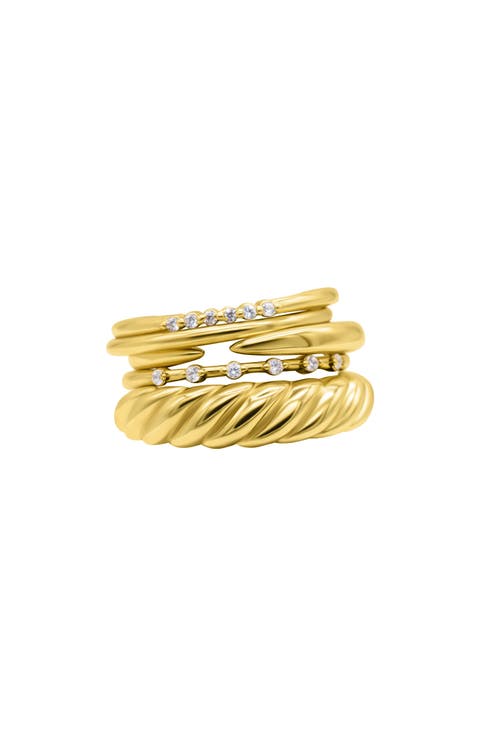 Set of 5 Mixed CZ Stackable Rings