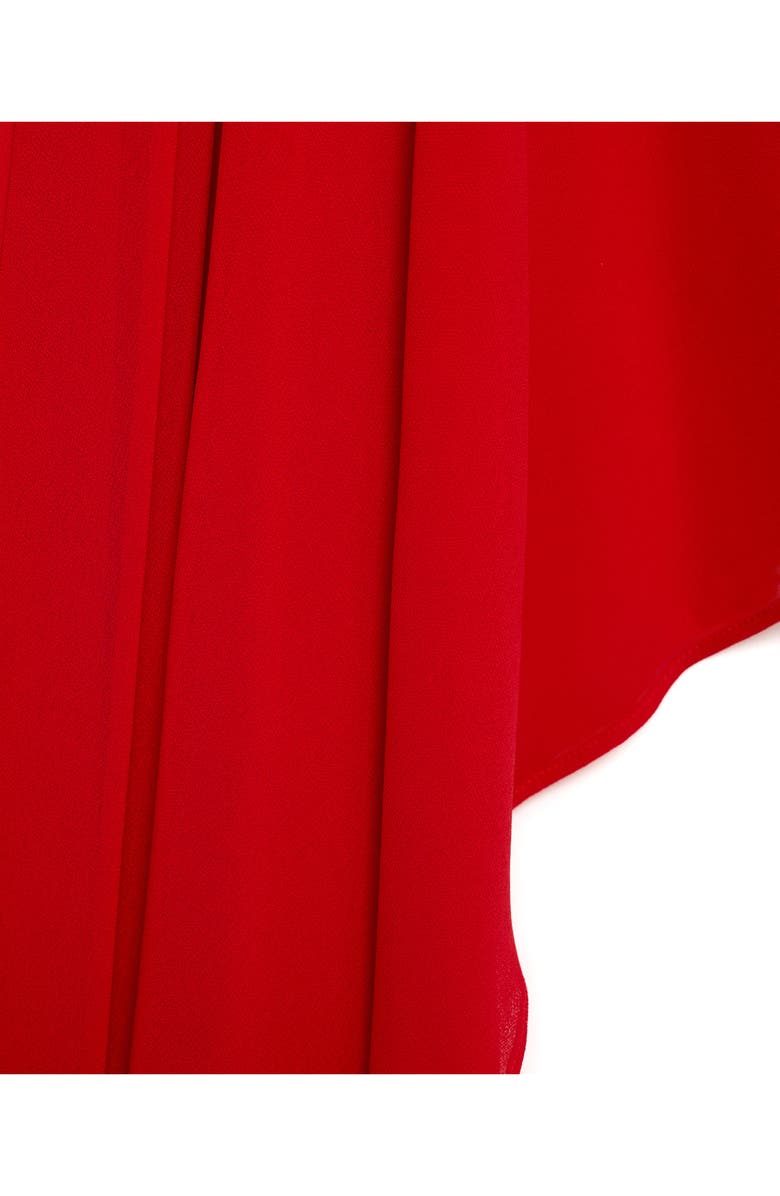 MANGO Asymmetric Flared One-Shoulder Long Sleeve Dress, Alternate, color, 