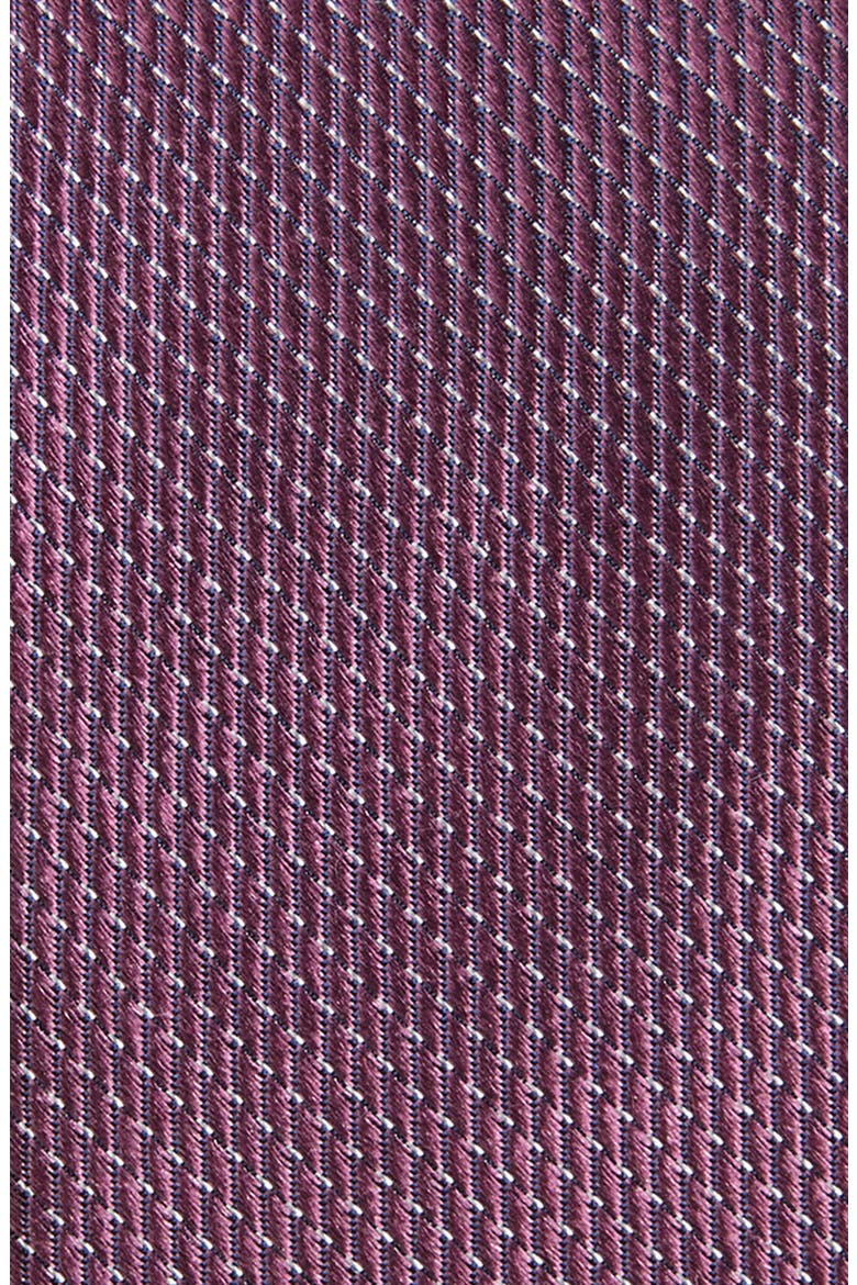 Haskin Textured Solid Silk Tie, Alternate, color, EGGPLANT