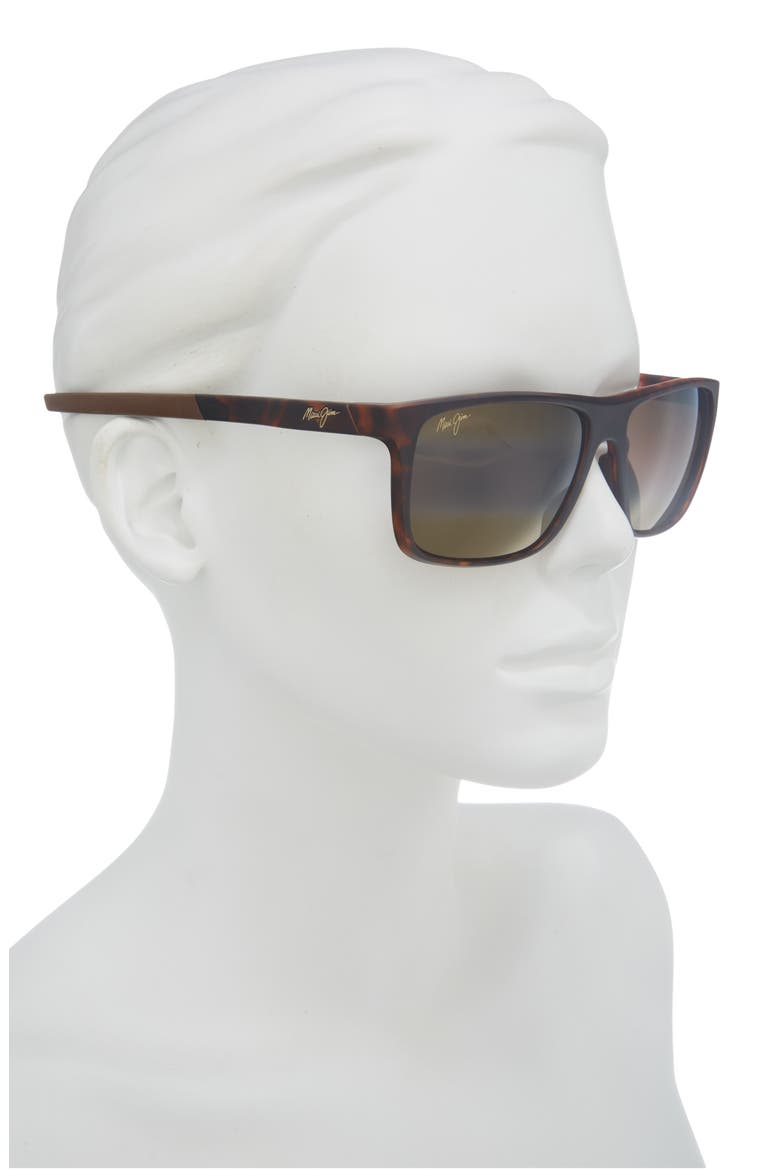Lehopulu 58mm PolarizedPlus2 Rectangular Sunglasses, Alternate, color, TORTOISE