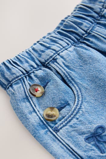 Kids' Bow Laser Wide Leg Jeans