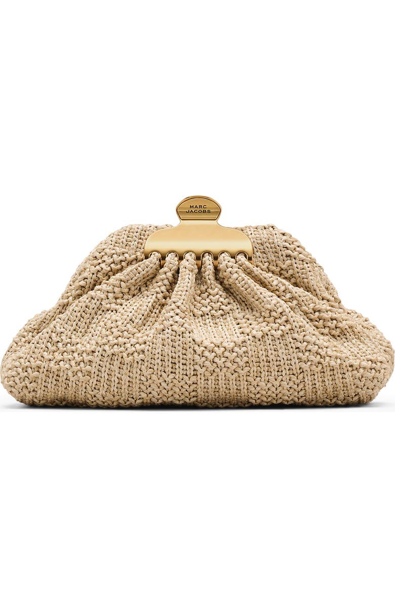Marc Jacobs The Summer Woven Glam Small Clutch, Main, color, Natural