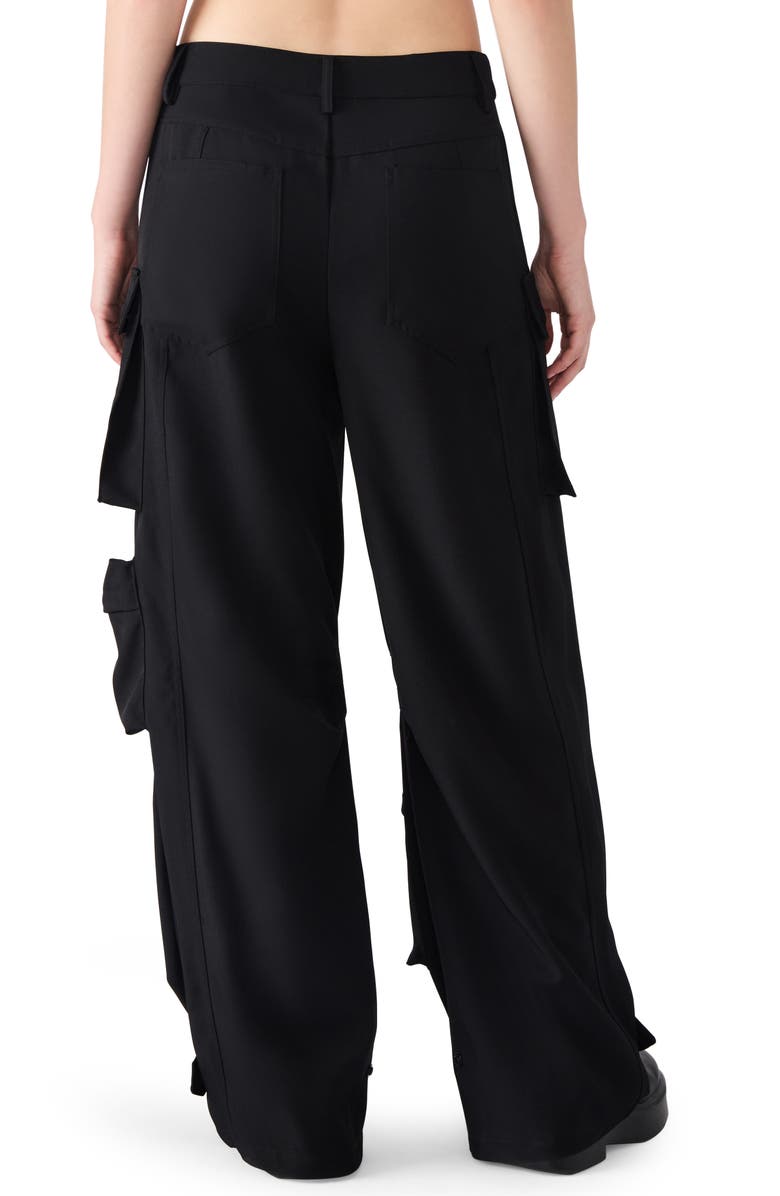 Steve Madden Duo Stretch Suiting Cargo Pants, Alternate, color, Black