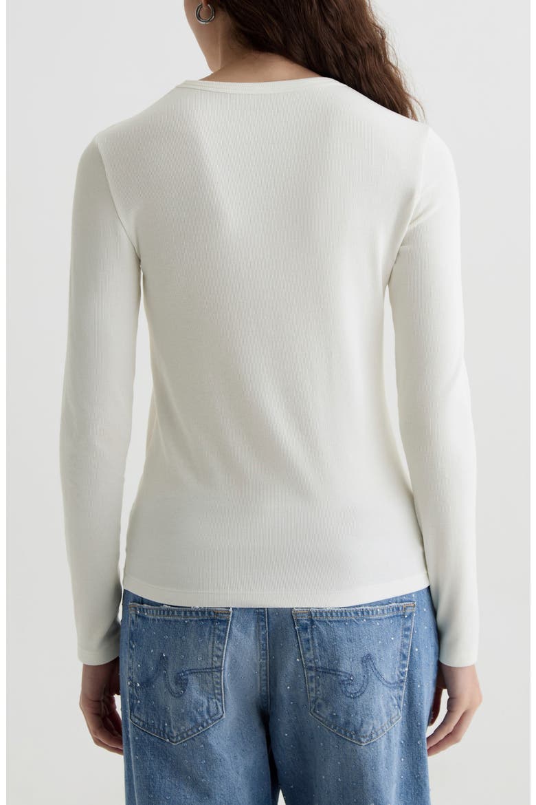 Julia Rib Long Sleeve Top, Alternate, color, POWDER