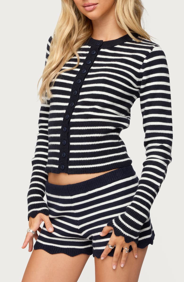 EDIKTED Soren Stripe Cardigan, Alternate, color,