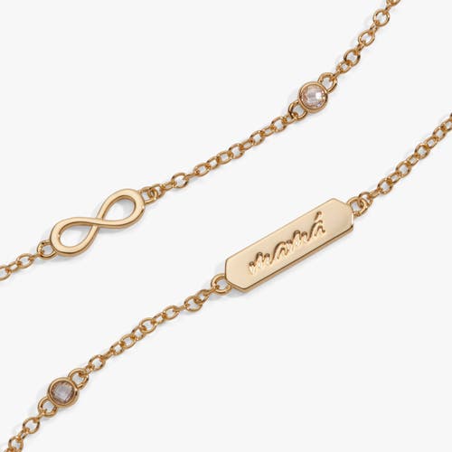 Alex And Ani Mamá Infinity Adjustable Chain Bracelet In Gold