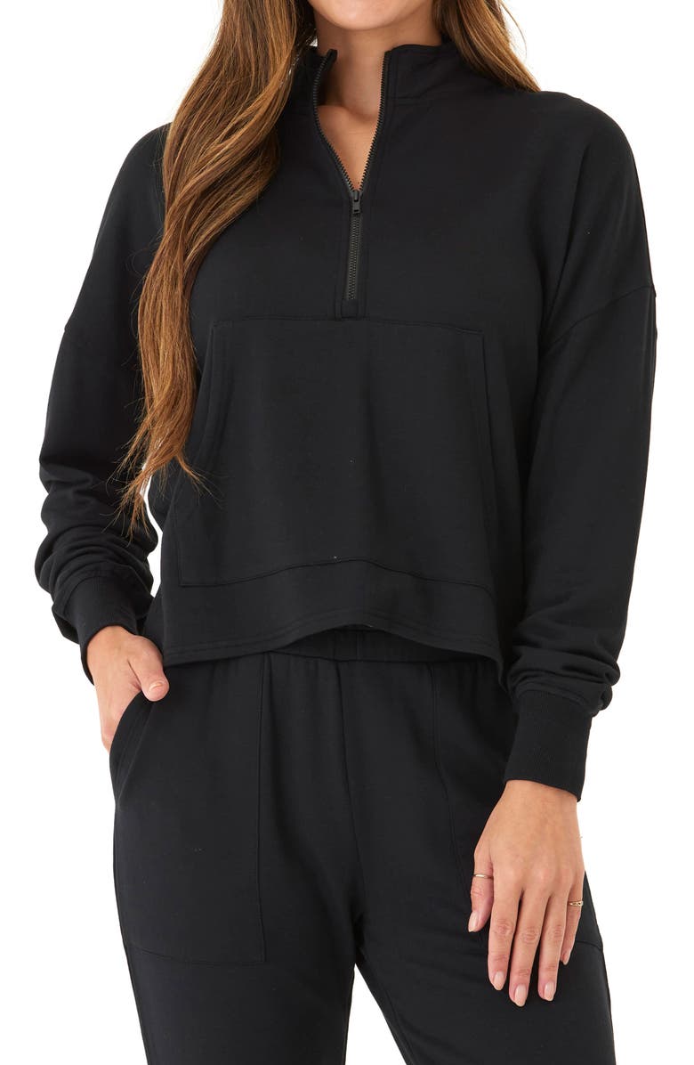 Threads 4 Thought Florynce Feather Fleece Half Zip Sweatshirt, Main, color,