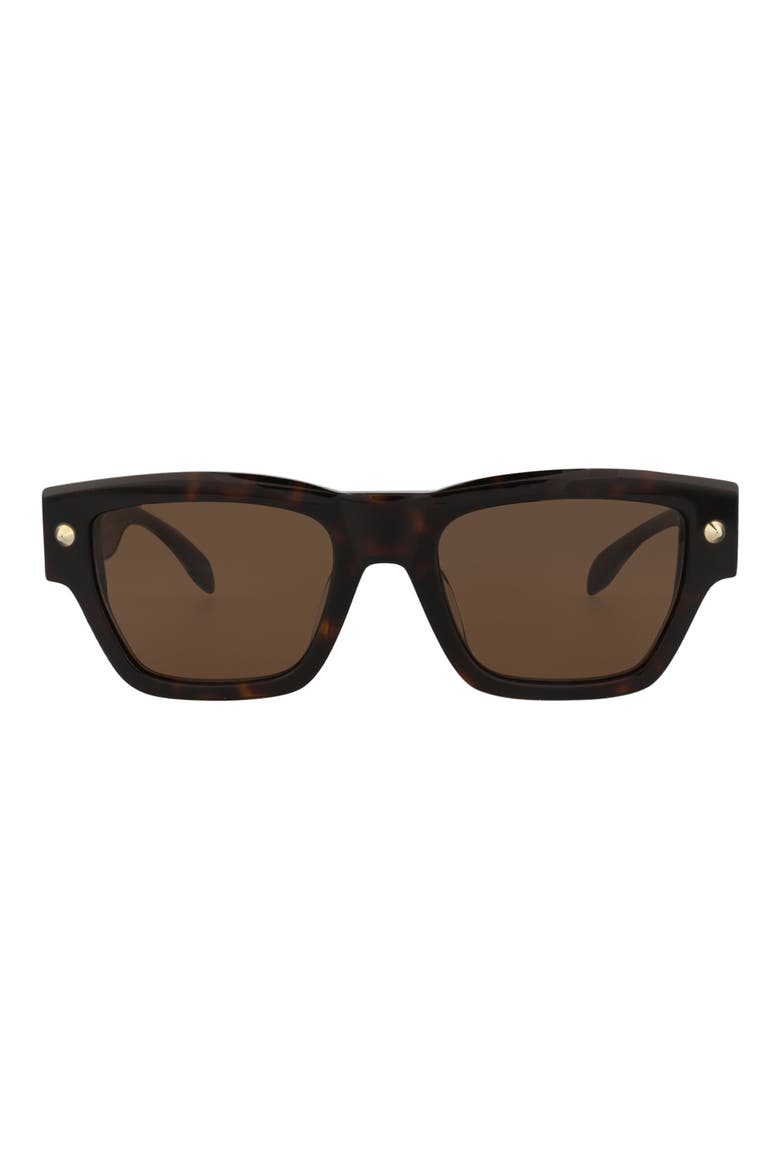 Fashion 53mm Square Sunglasses Glasses, Main, color, HAVANA HAVANA BROWN