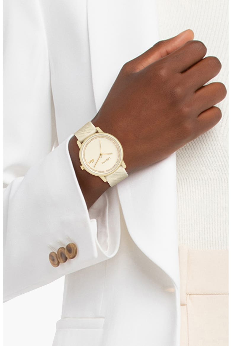 12.12 Go Silicone Strap Watch, 36mm, Alternate, color, WHITE M-O-P