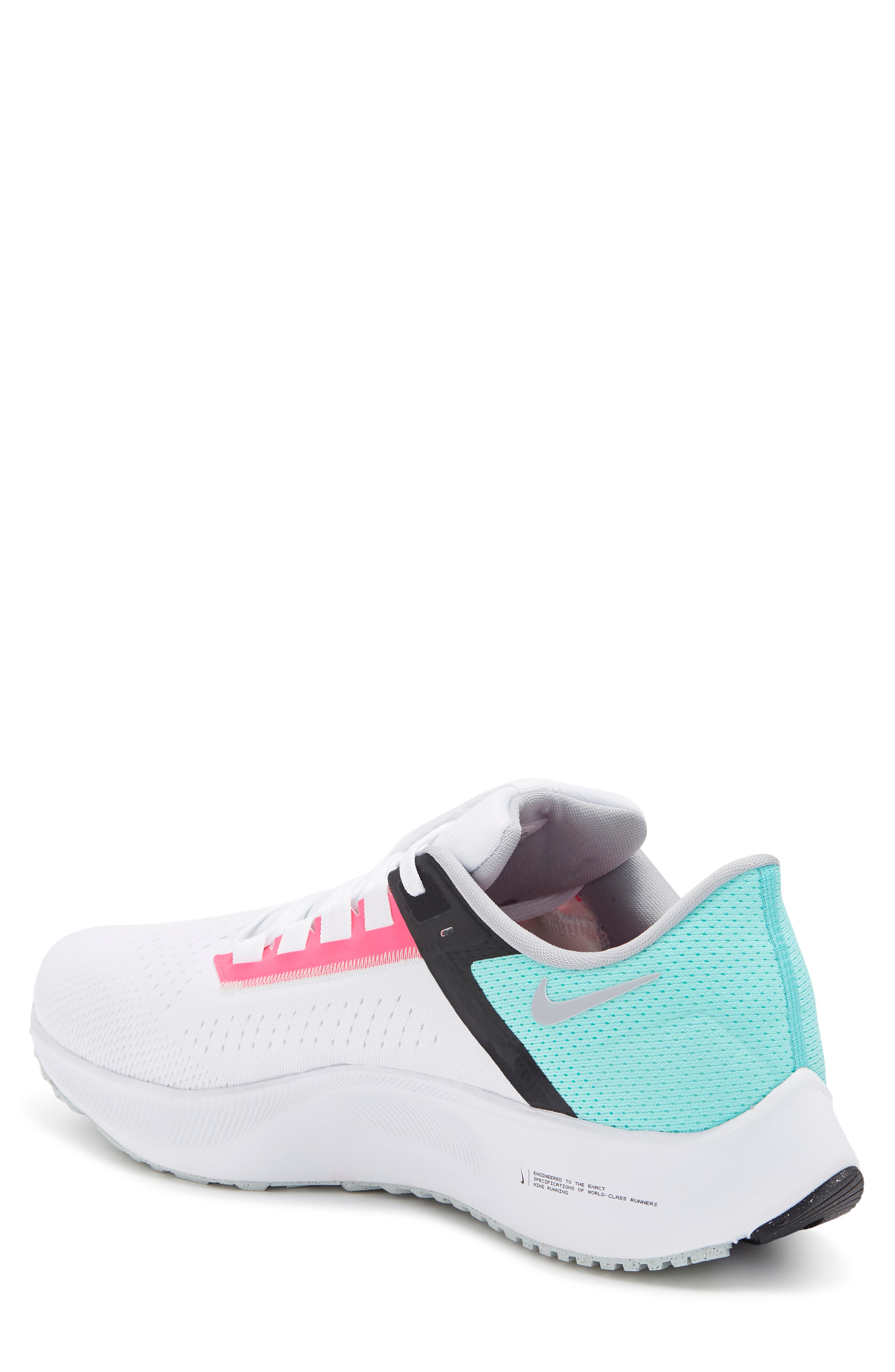 Air Zoom Pegasus 38 Running Shoe, Alternate, color, WHITE/ WOLF GREY/ HYPER PINK