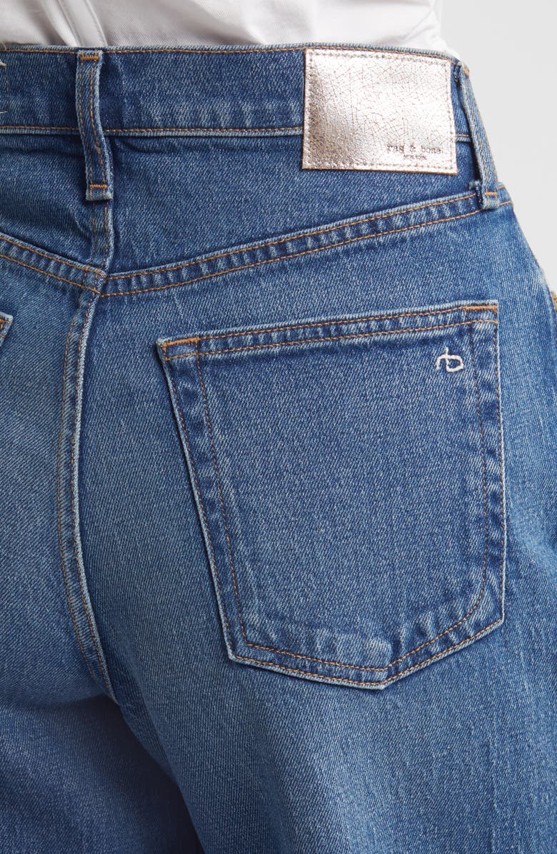 rag & bone Andi Cuffed High Waist Wide Leg Ankle Jeans, Alternate, color,