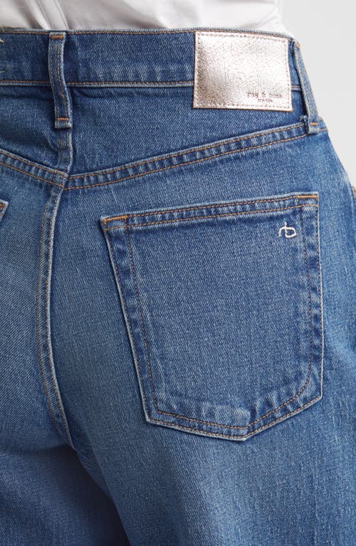 Shop Rag & Bone Andi Cuffed High Waist Wide Leg Ankle Jeans In Clover
