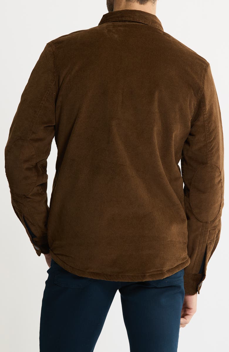 JACHS Stretch Cotton Corduroy Faux Shearling Lined Jacket, Alternate, color, Dark Khaki