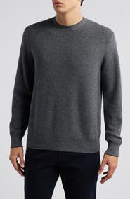 Vince Geometric Jacquard Wool & Cotton Blend Crewneck Sweater