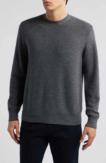 Vince Geometric Jacquard Wool & Cotton Blend Crewneck Sweater