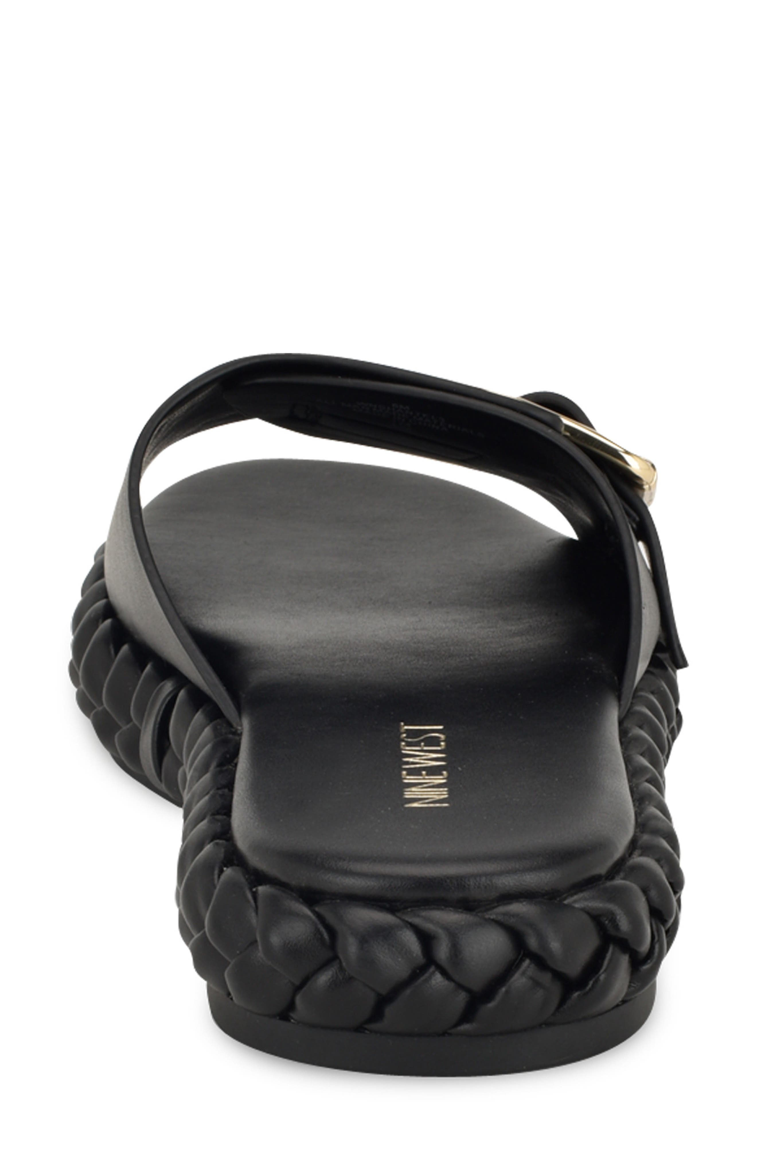 Nine West Shantel Buckle Slide Sandal, Alternate, color, 