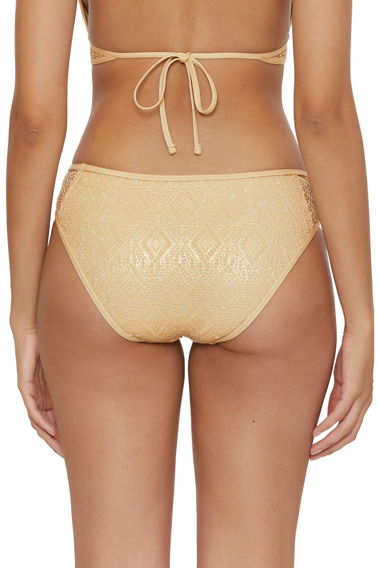 Adela Polished Bikini Bottoms, Alternate, color, GOLD