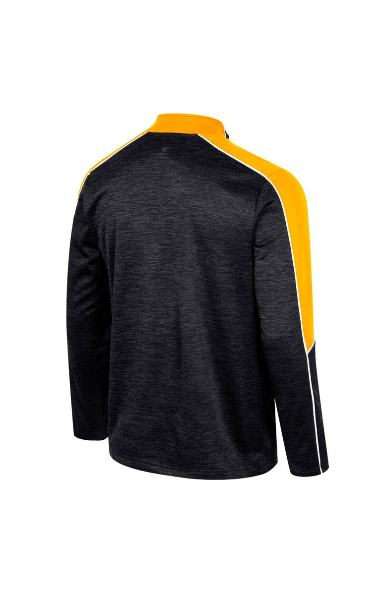 COLOSSEUM Men's Colosseum Black Iowa Hawkeyes Marled Half-Zip Jacket, Alternate, color, Black