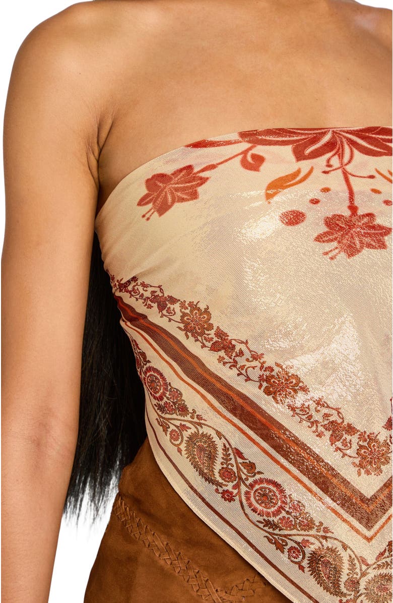 Retrofête Noelle Silk Top, Alternate, color, 