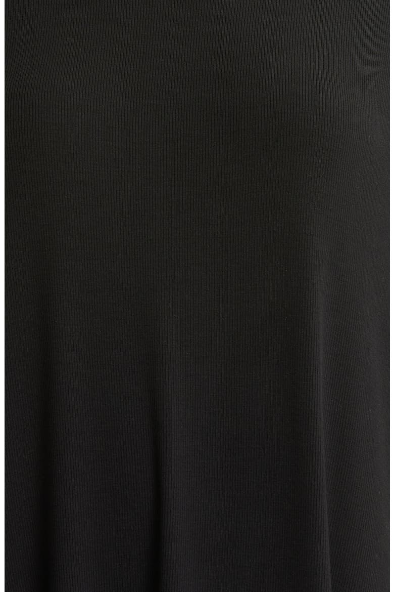 Rib Knit Nightshirt, Alternate, color, BLACK
