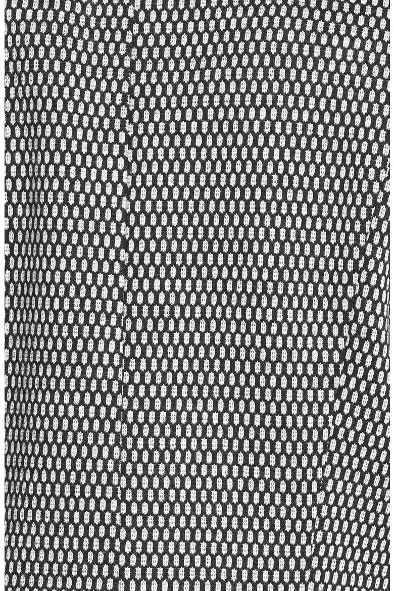 'Giana' Ponte & Double Knit Jacket, Alternate, color, BLACK- WHITE