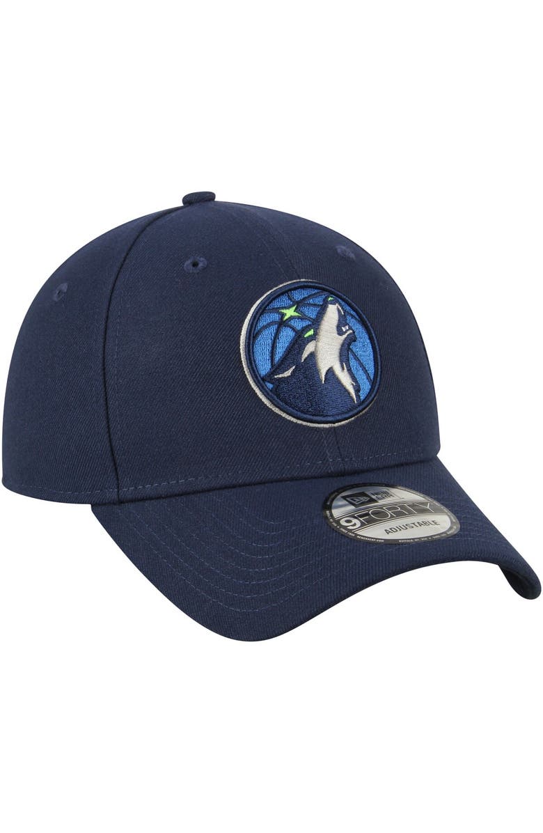 New Era Men's New Era Navy Minnesota Timberwolves Official Team Color The League 9FORTY Adjustable Hat, Alternate, color,