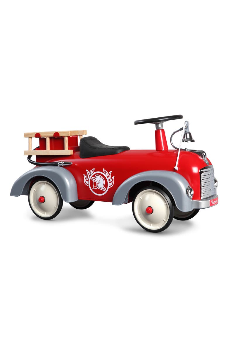 Baghera The Speedster Firetruck Ride-On Car, Main, color, Red