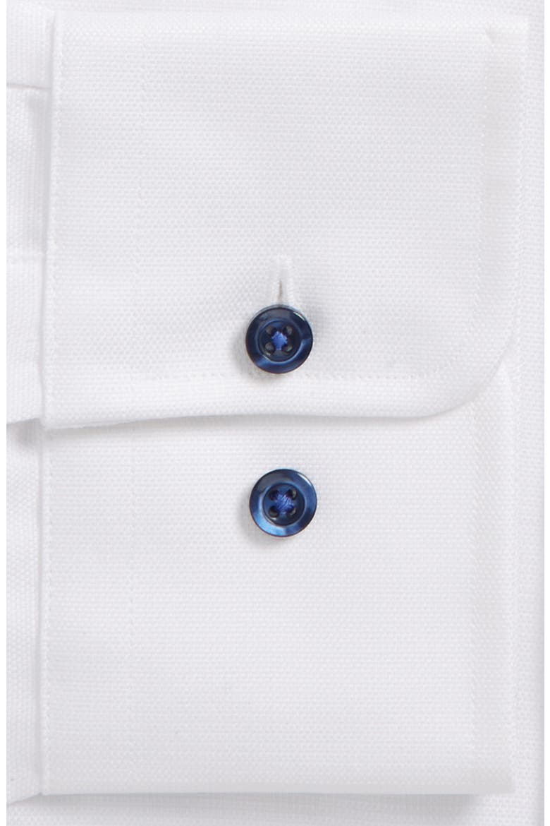 Trim Fit Solid Dress Shirt, Alternate, color, WHITE