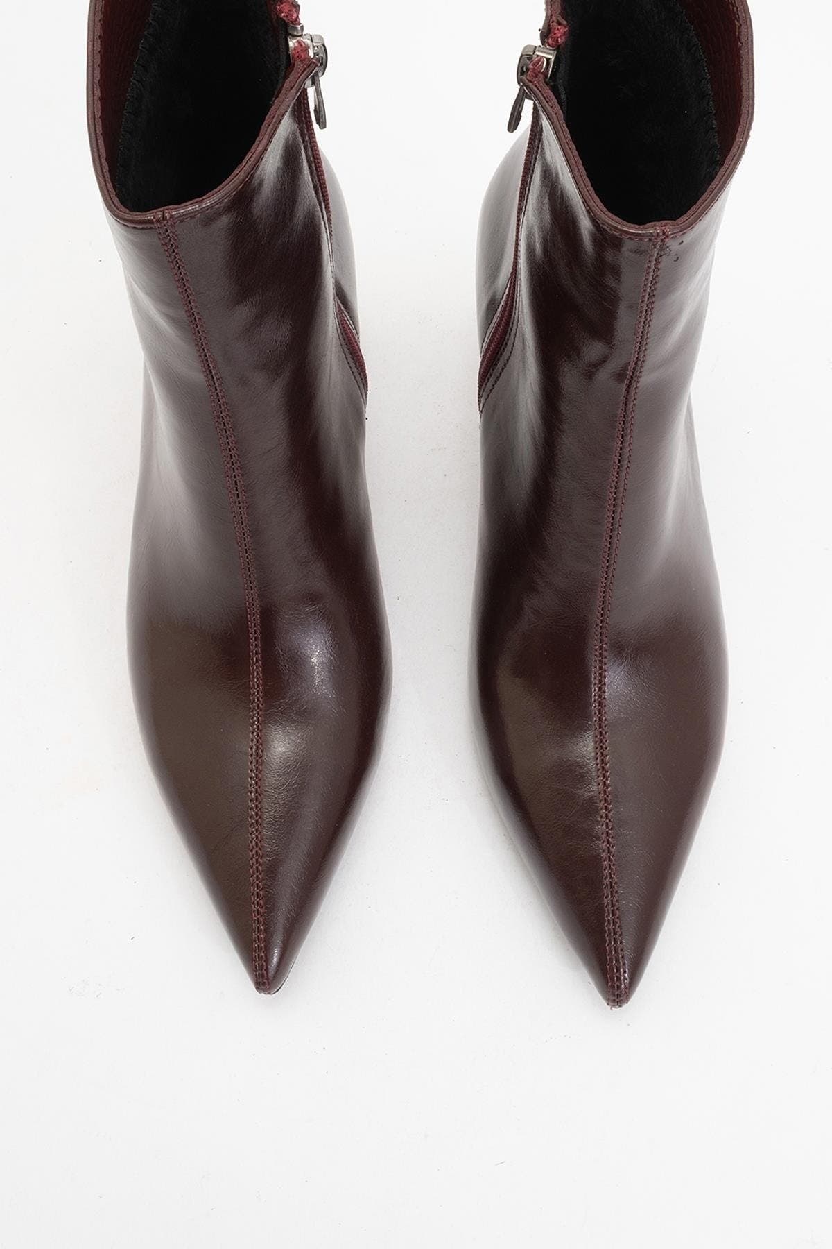 Noya Stiletto Boot, Alternate, color, Burgundy Faux Leather