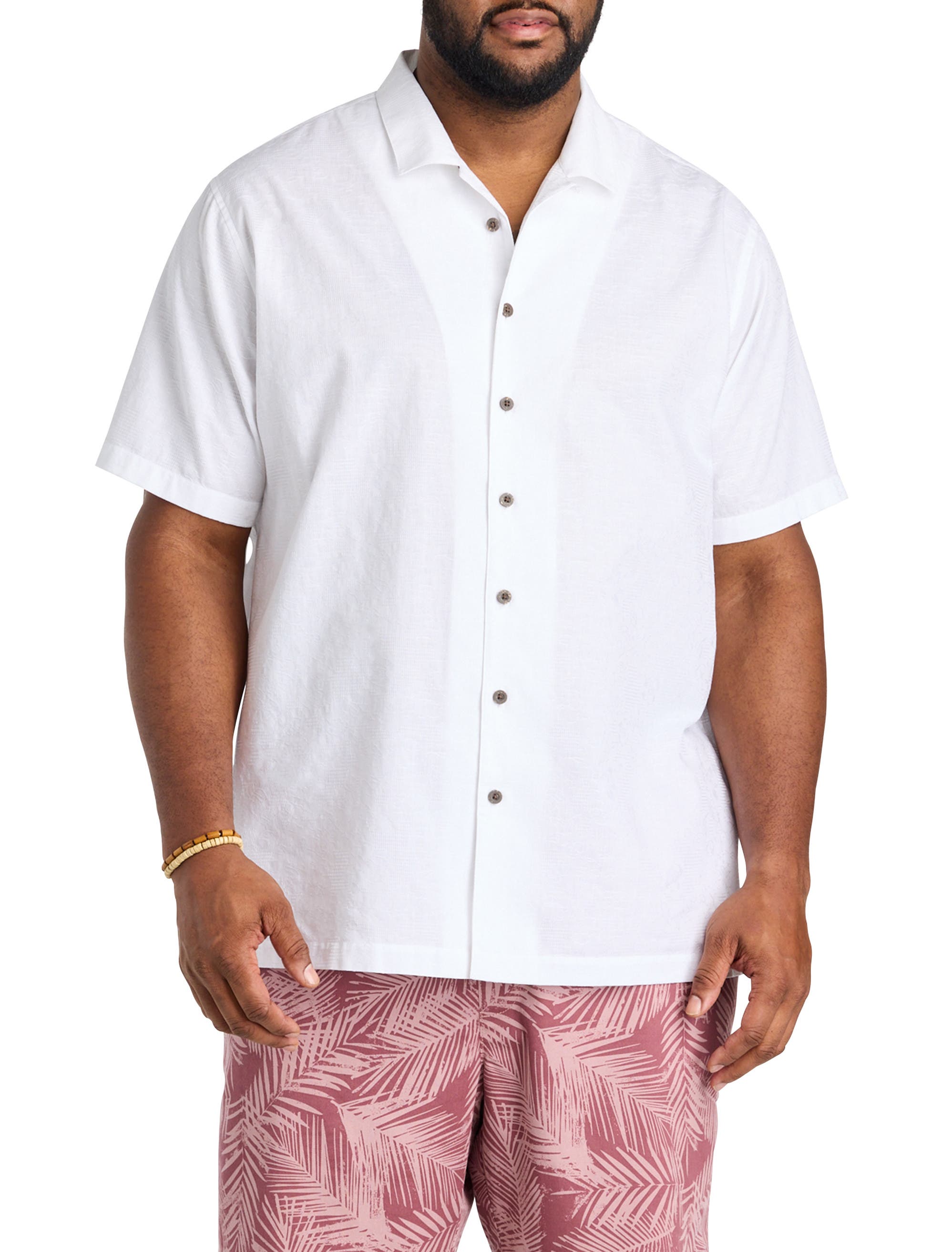 Big & Tall  Solid Camp Shirt - image 2