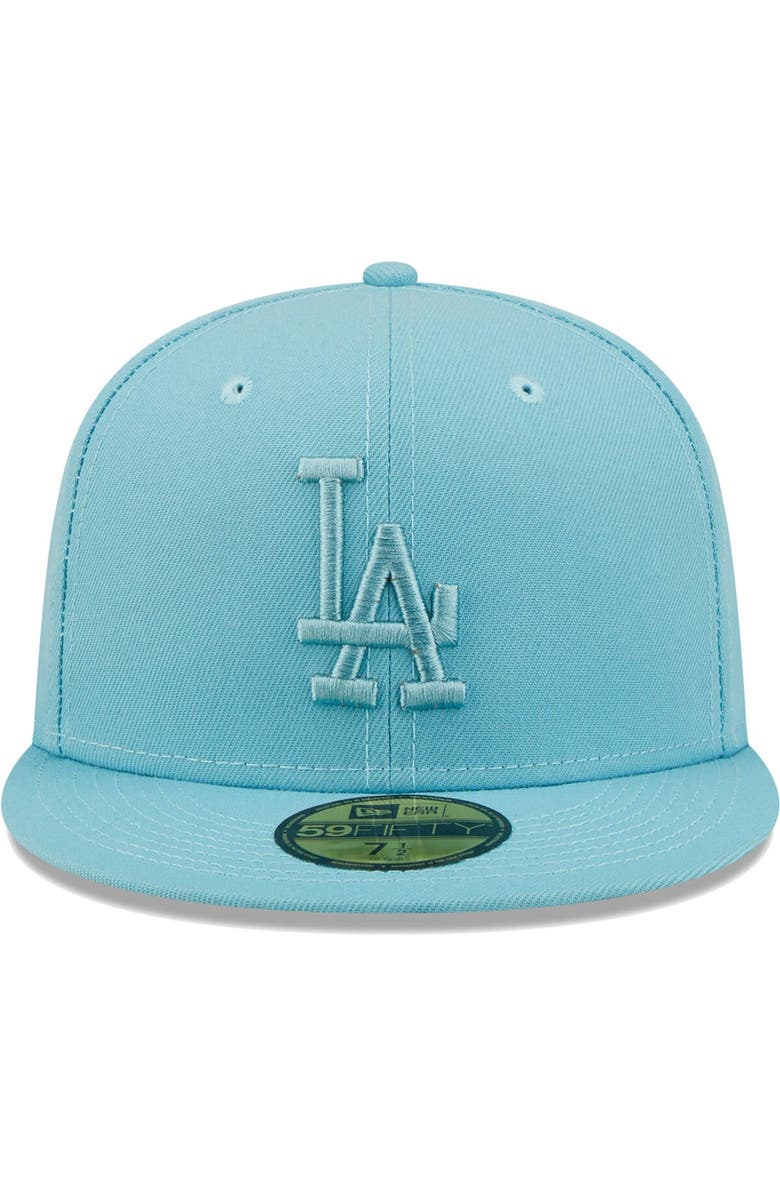 New Era Men's New Era Light Blue Los Angeles Dodgers Color Pack 59FIFTY Fitted Hat, Alternate, color, 