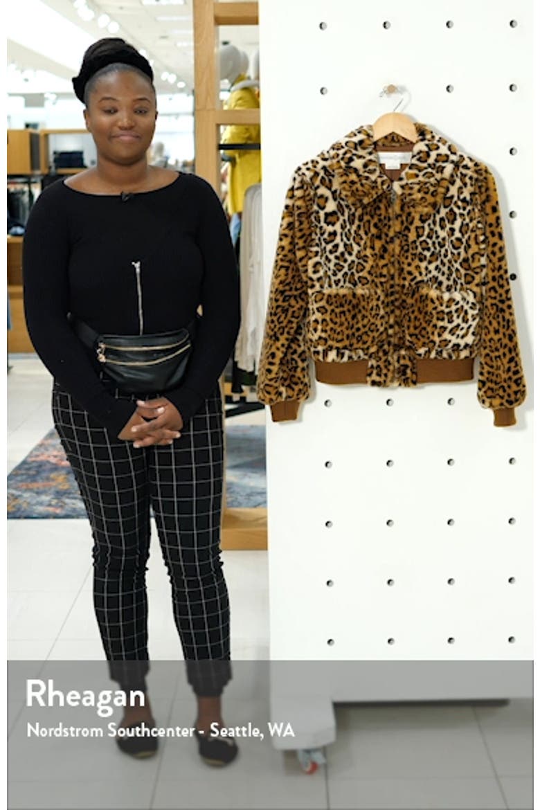 Leopard Faux Fur Bomber Jacket video