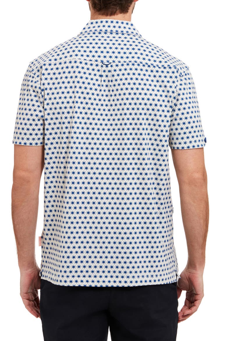 Walsoken Short Sleeve Knit Button-Up Shirt, Alternate, color, CREAM