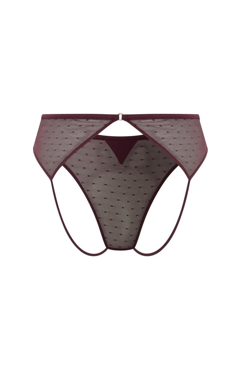 House Of Silk Matilda Ouvert Lace Panties, Alternate, color, Plum