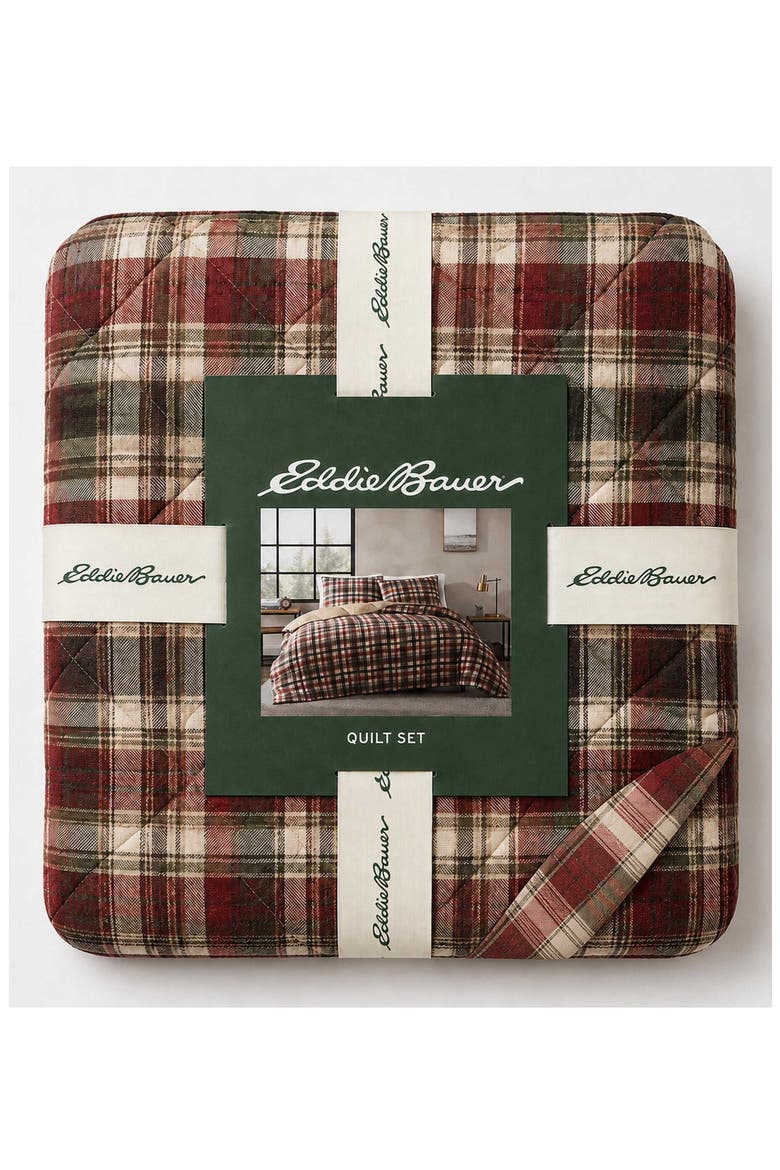 Buddy Patchwork Quilt Set, Alternate, color, IVORY/ RED/ GREEN