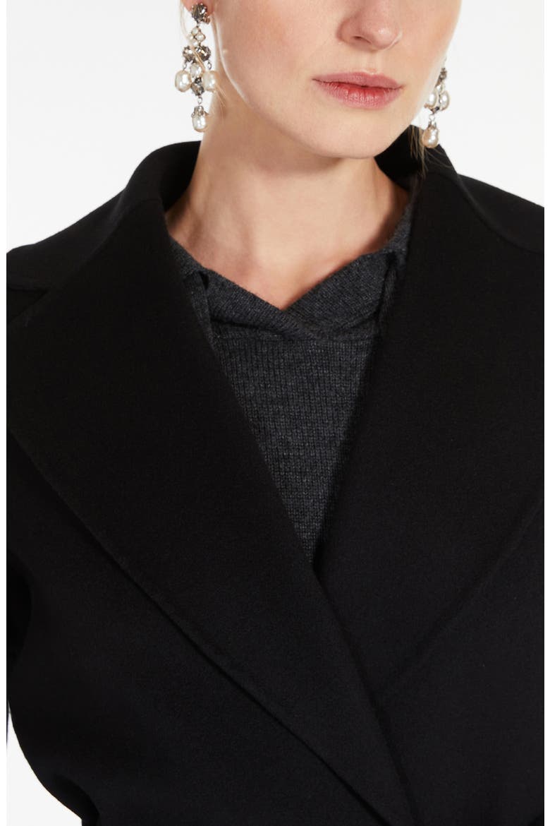 Poldo Wool Belted Coat, Alternate, color, BLACK