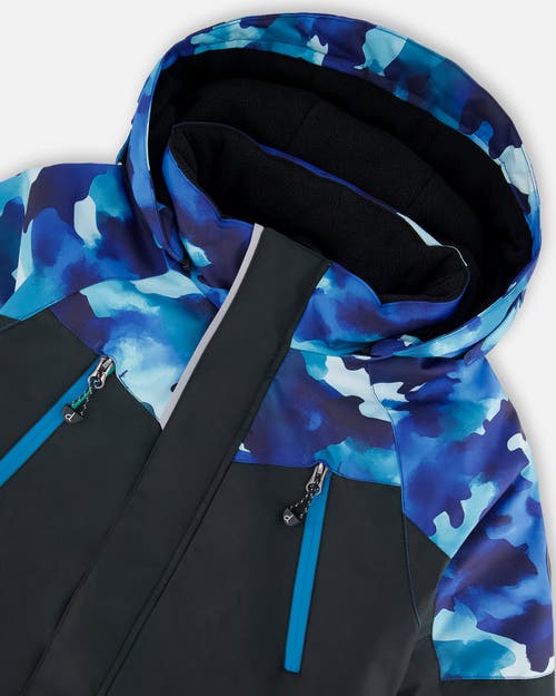 Deux Par Deux Boy Two-piece Play Snowsuit In Blue