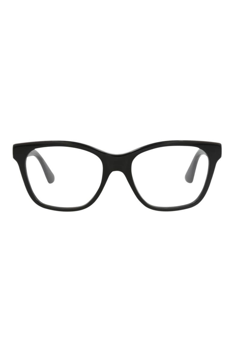 54mm Cat Eye Optical Glasses, Main, color, BLACK BLACK TRANSPARENT