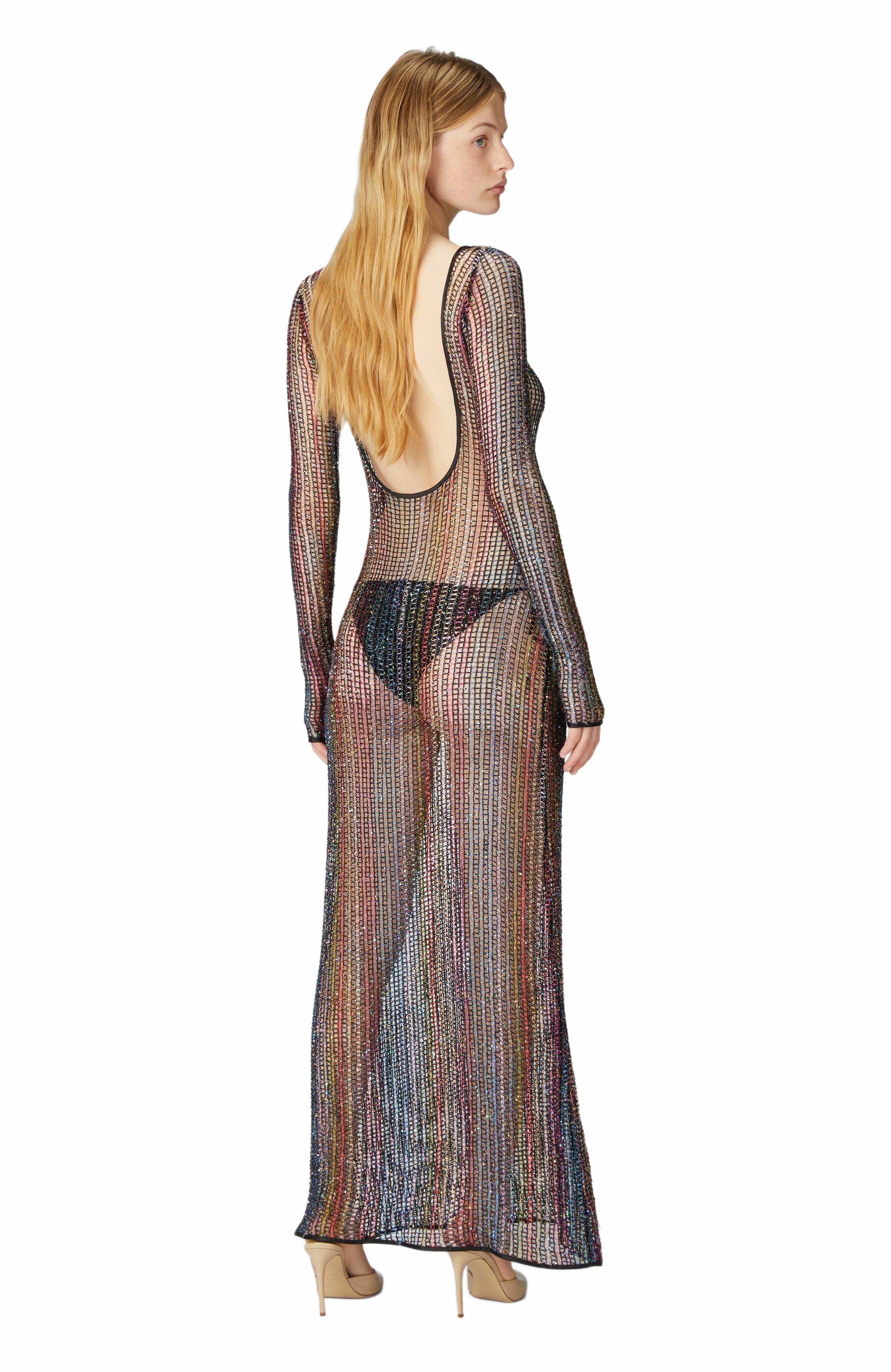 Long Cover-up In Mesh With Open Back - image 2