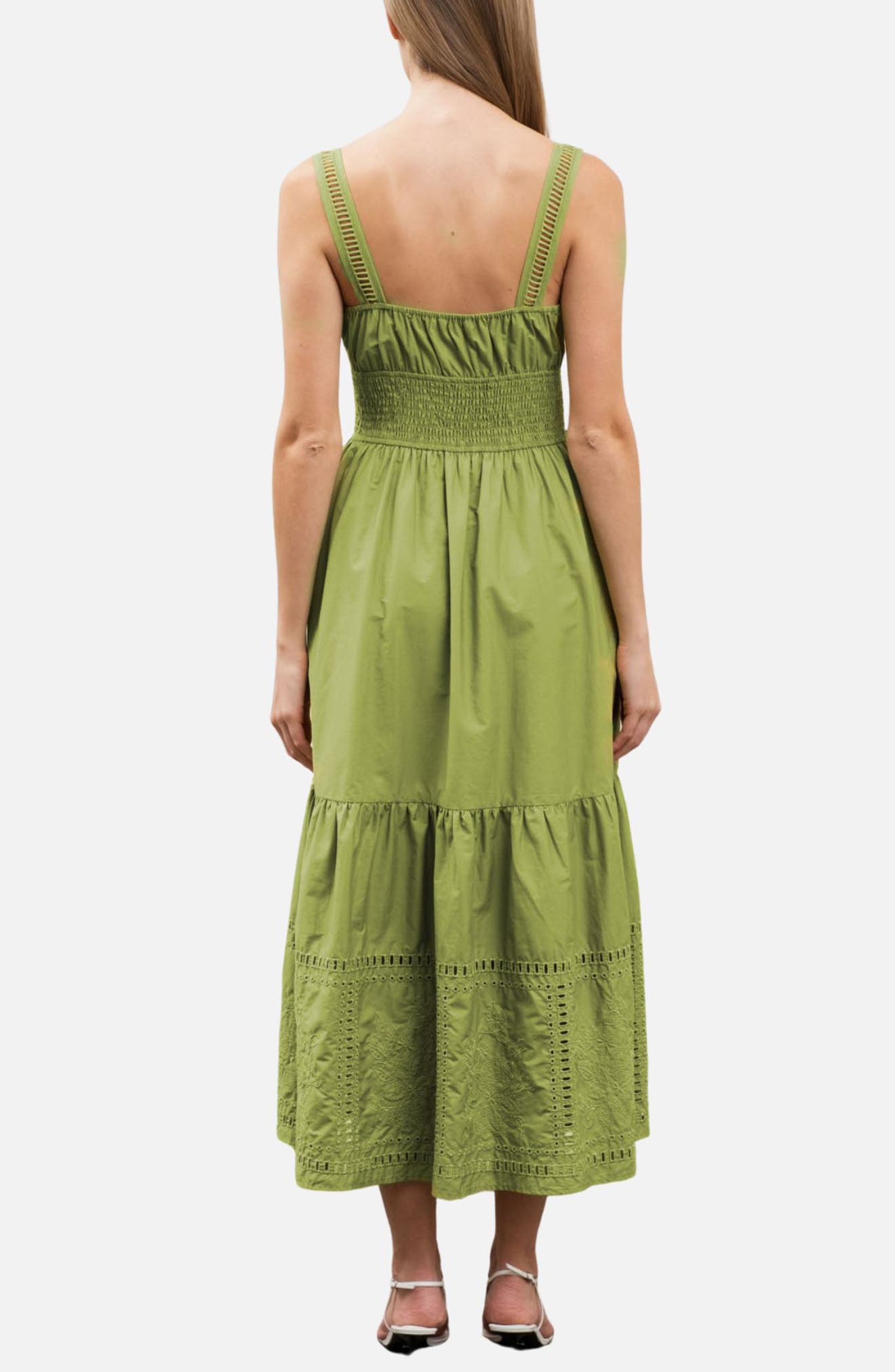 Sleeveless Tiered Midi Sundress - image 4