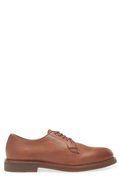 Brunello Cucinelli Leather Derby In C8170 Brown
